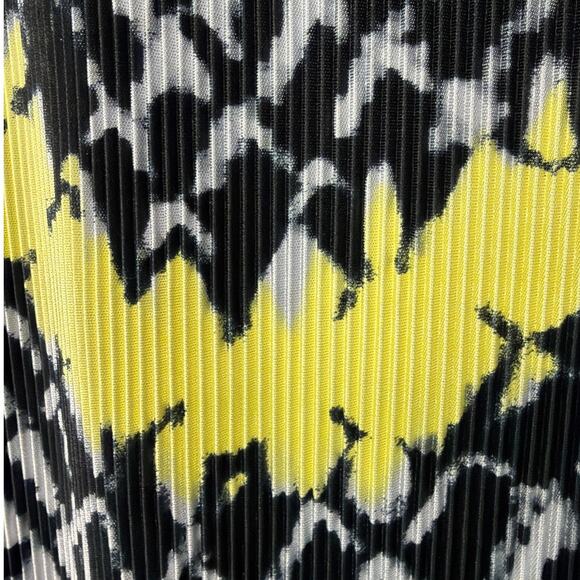 Jamie Sadock Womens Golf Shirt Sleeveless Black White Yellow Crinkle Knit Size L - Picture 6 of 6